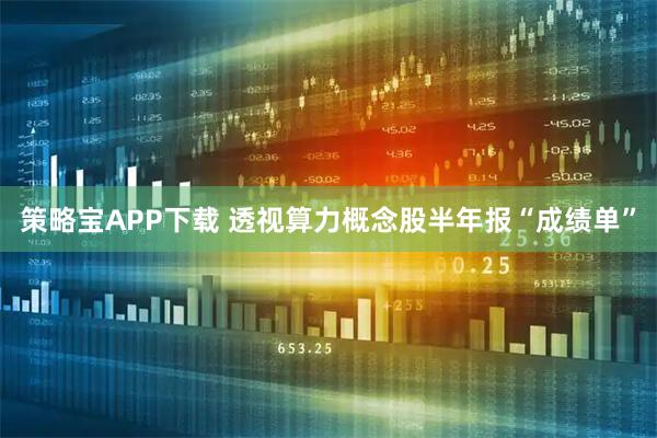 策略宝APP下载 透视算力概念股半年报“成绩单”