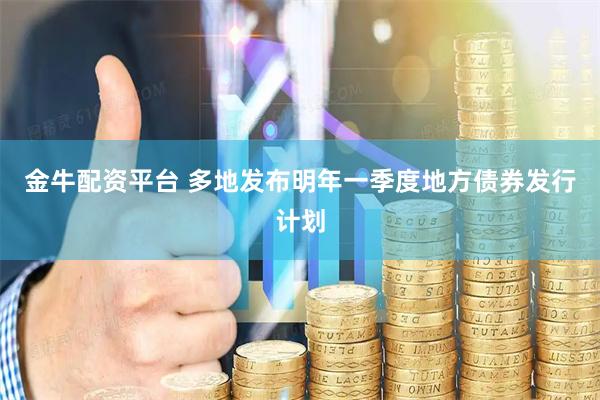 金牛配资平台 多地发布明年一季度地方债券发行计划